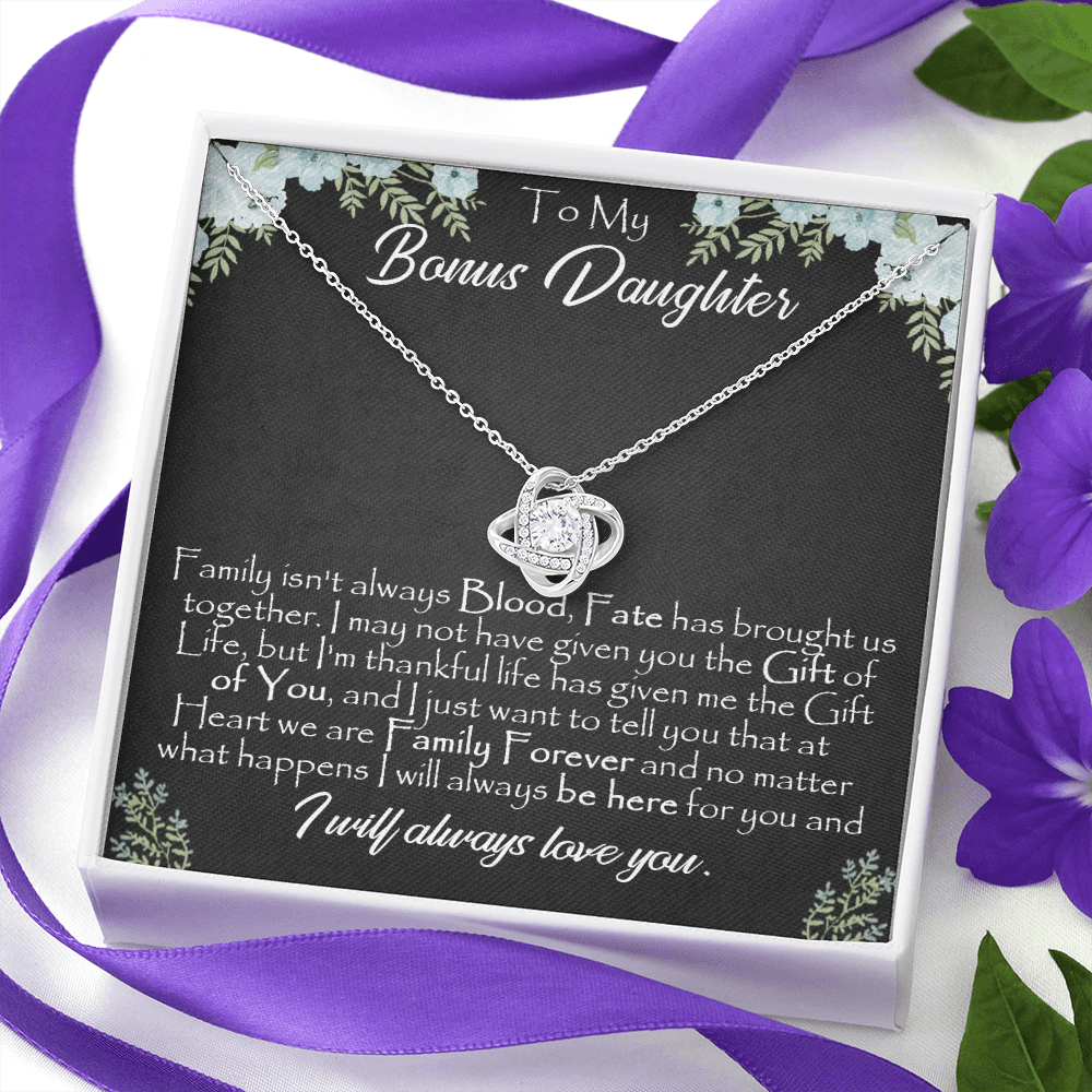 26A To My Bonus Daughter, Gift For Bonus Daughter Necklace, Step Daughter Necklace