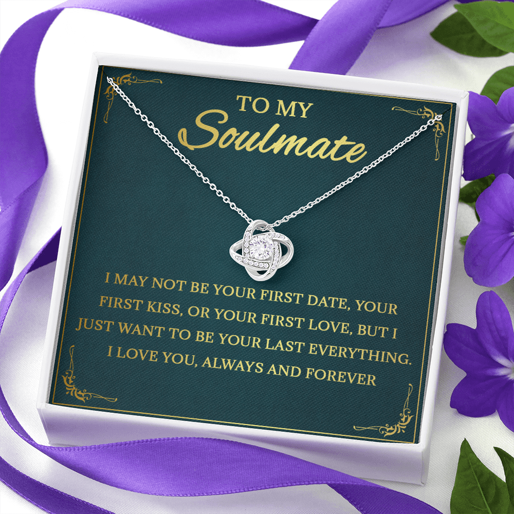 64A Necklace To My Soulmate, Love Gift for Her, Girlfriend Birthday from Husband