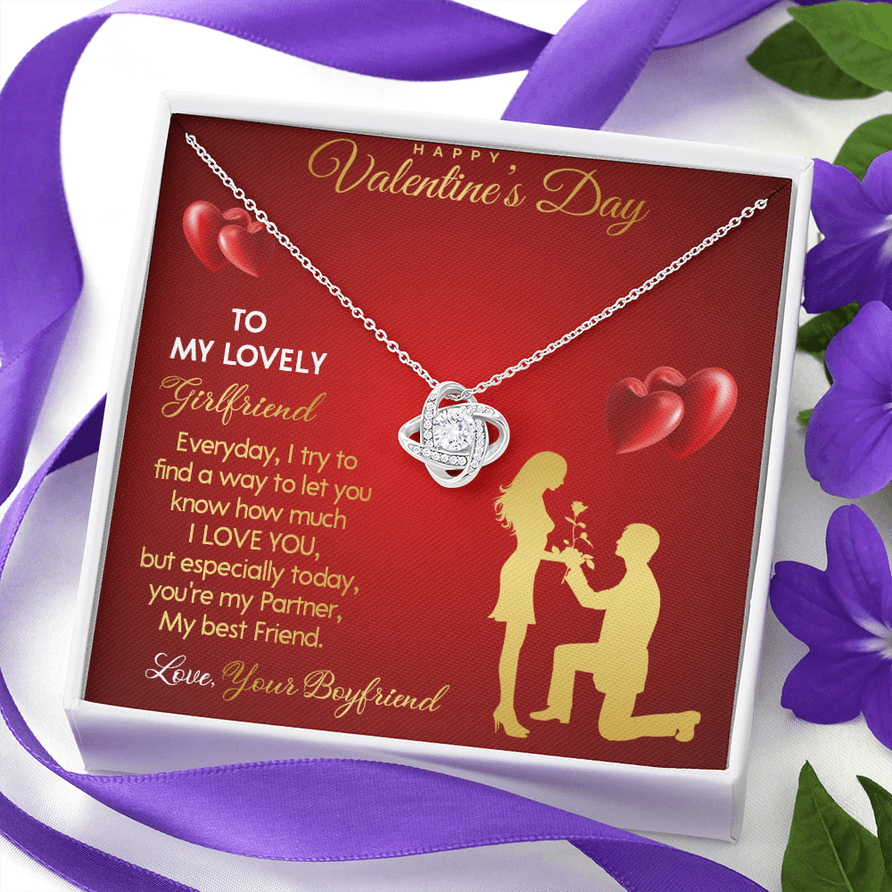 203A - Necklace To my Lovely Girlfriend, You Are My Life, Happy Valentine's Day Gift
