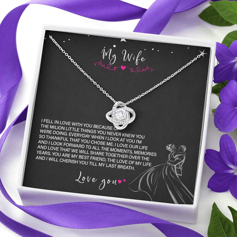 62A Love Necklace To My Wife, Gift for Her, Beautiful Wife Necklace From Husband