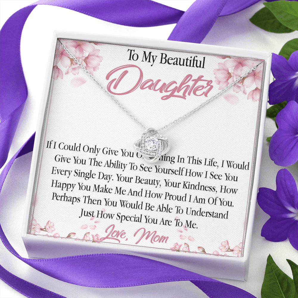 27A To My Daughter From Mom Necklace, Holiday, Birthday Gift To Daughter From Mom