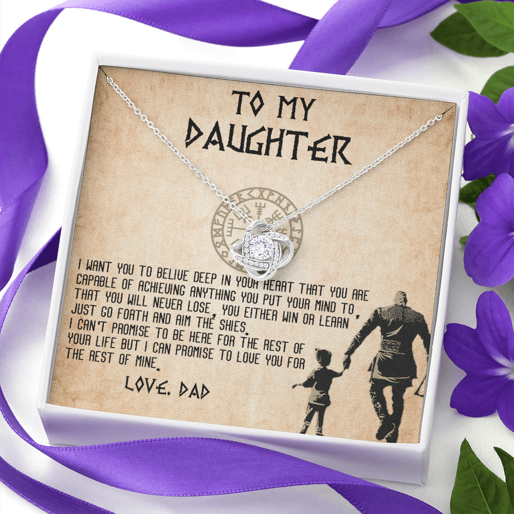 13A To my Daughter Necklace, Viking Dad Gift for Daughter, Daughter Birthday Gifts