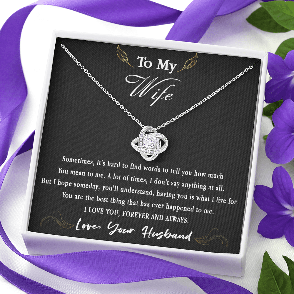66A Love Gift To My Wife, Women Necklace for Her from Husband I LOVE YOU Forever