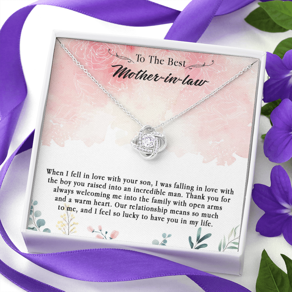 145A Necklace To The Best Mother In Law, Perfect Gift for Mom, Love You Mom Necklace