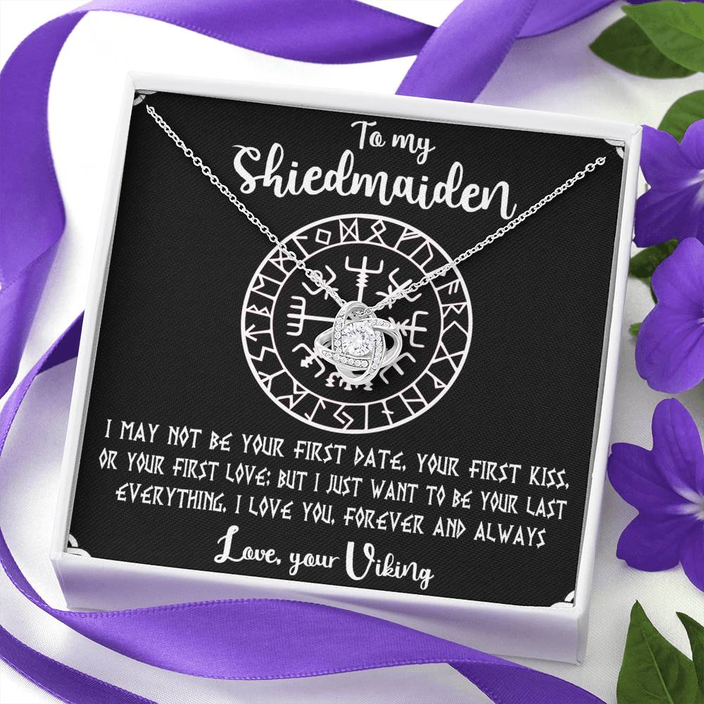 Shield-Maiden Necklace Viking Norse Nordic Jewelry For Woman Gifts Knot Pendant
