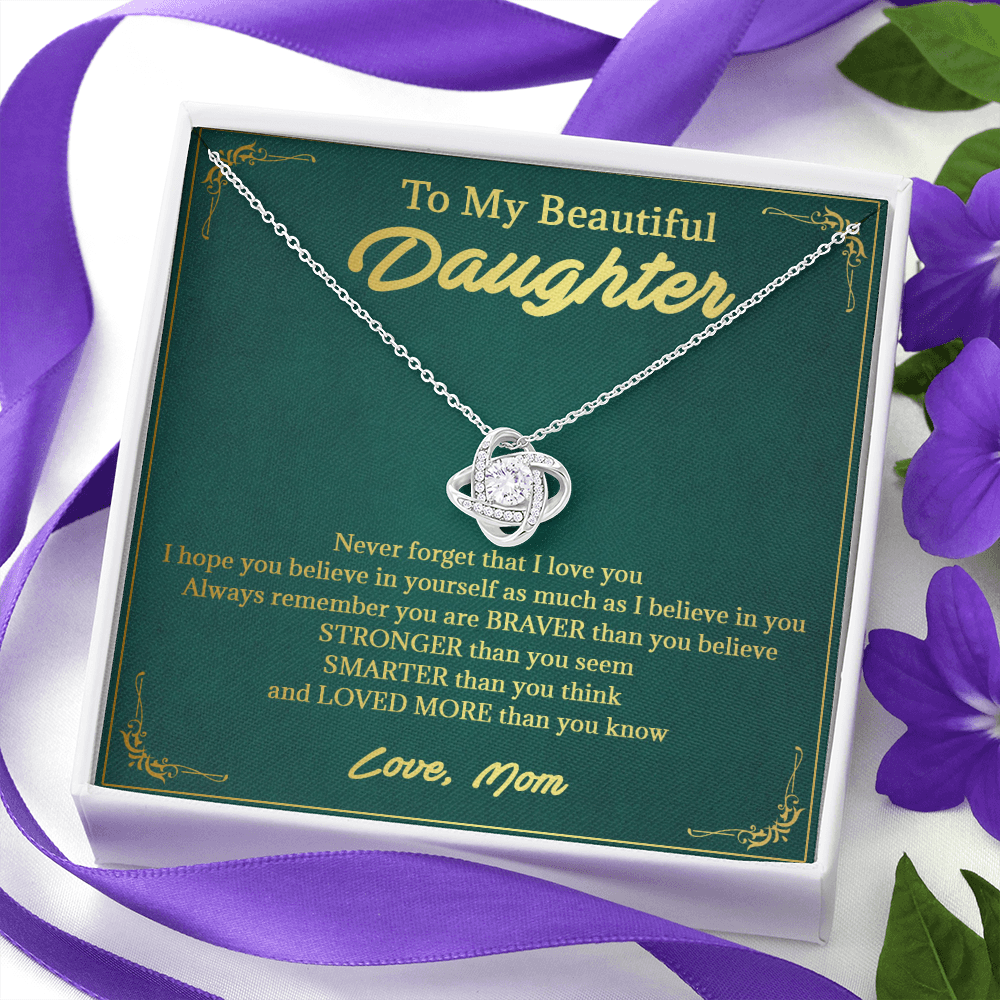 146A Necklace To My Beautiful Daughter, Perfect Gift for Daughter, I Love You More