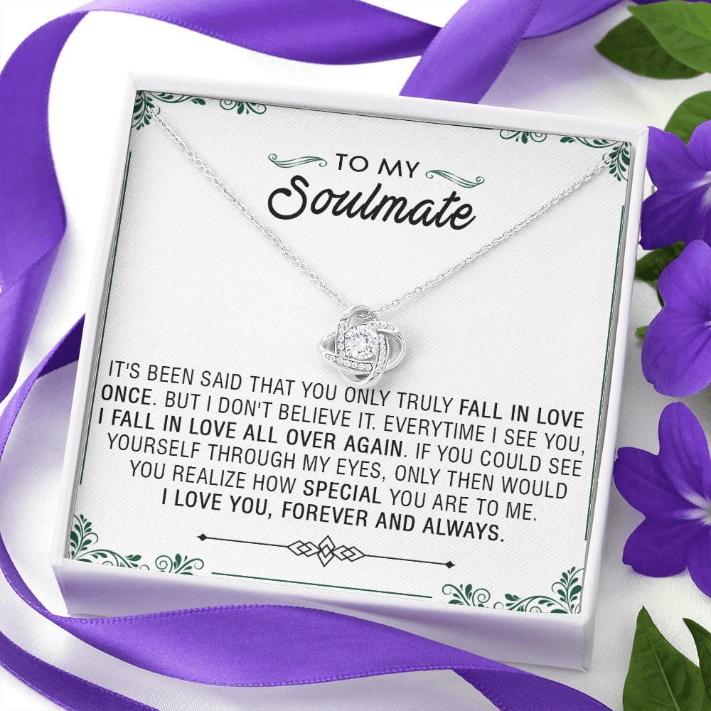 N353A To My Soulmate Necklace Engagement Anniversary Gift for Her Birthday