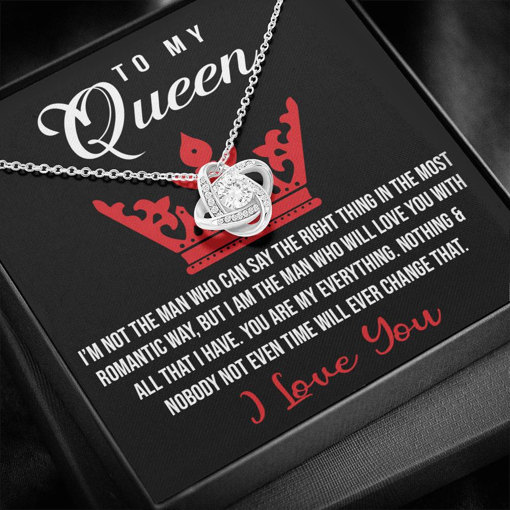 364 To My Queen Love Knot Necklace, Gift For Wife Girlfriend Soulmate Future Wife
