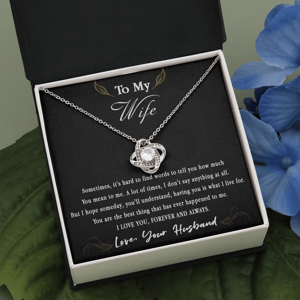 66A Love Gift To My Wife, Women Necklace for Her from Husband I LOVE YOU Forever
