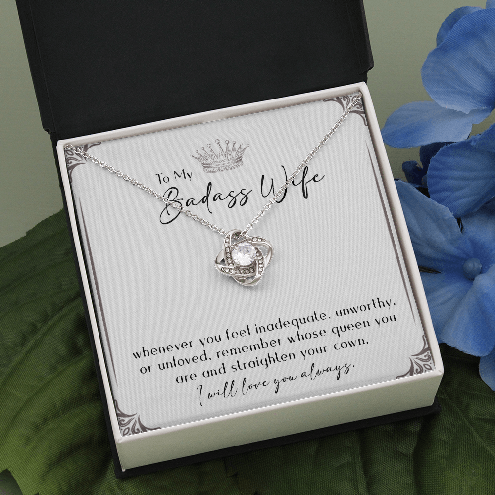164A Necklace Gift To My Badass Wife, I LOVE YOU Always, Valentine's Day Gift for Her