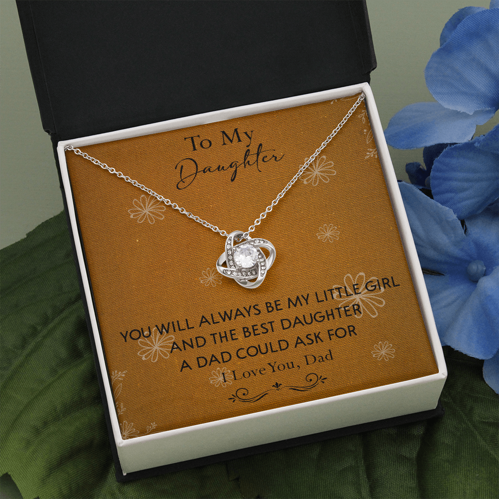 140A To My Daughter Necklace, Perfect Gift for Daughter From Dad, I Love You Always