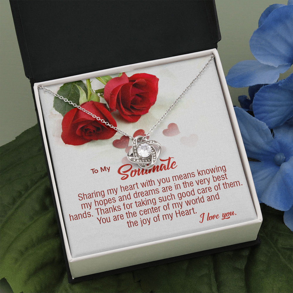 410A To My Soulmate Necklace, Birthday Gifts For Her, Gift For Girlfriend Wife