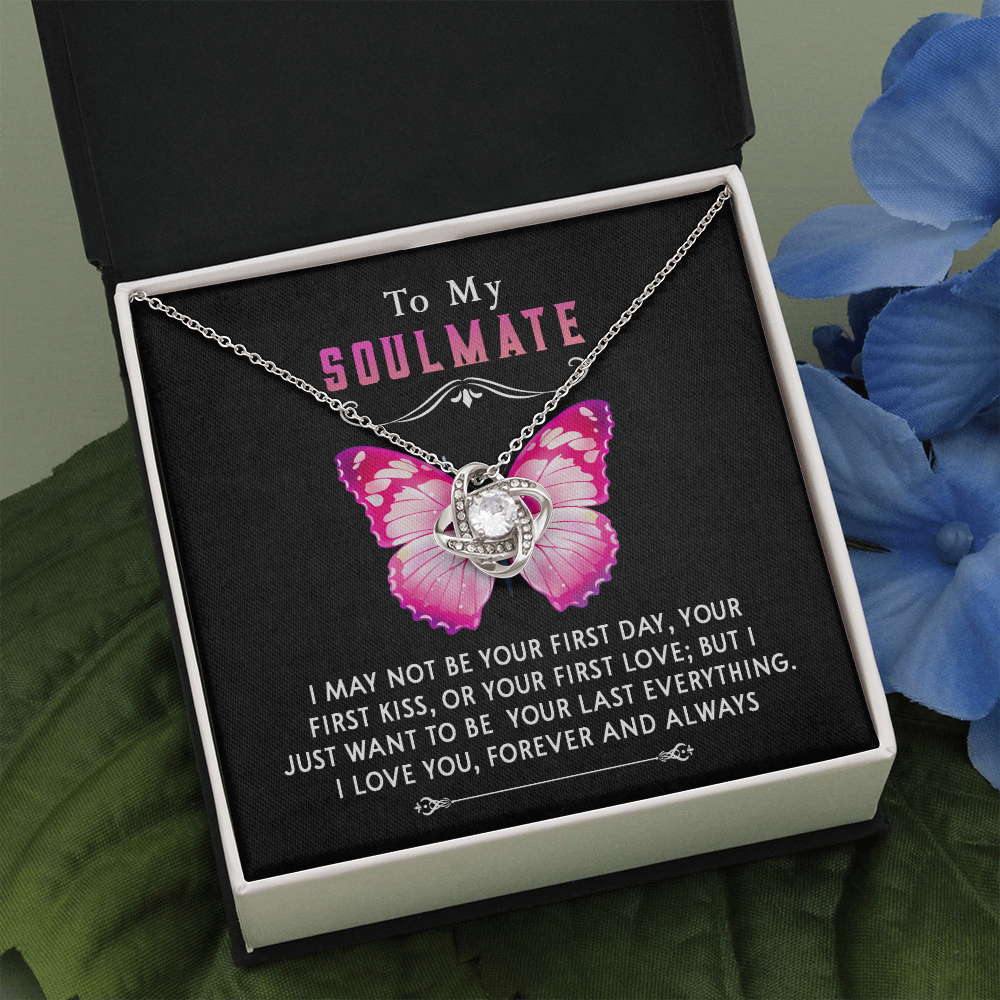 177A Necklace To My Soulmate, Butterfly Women Necklace, I LOVE YOU Forever & Always
