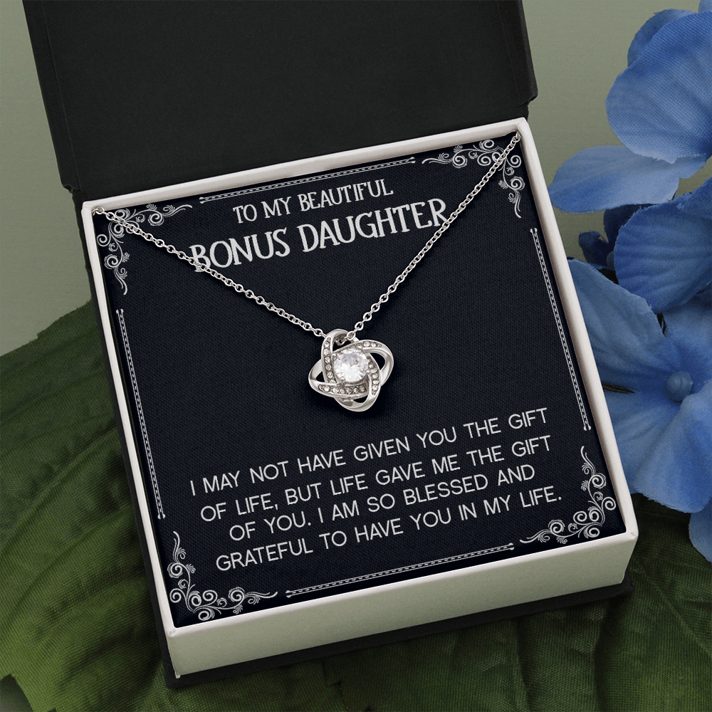 To My Bonus Daughter - Love Knot Necklace 497