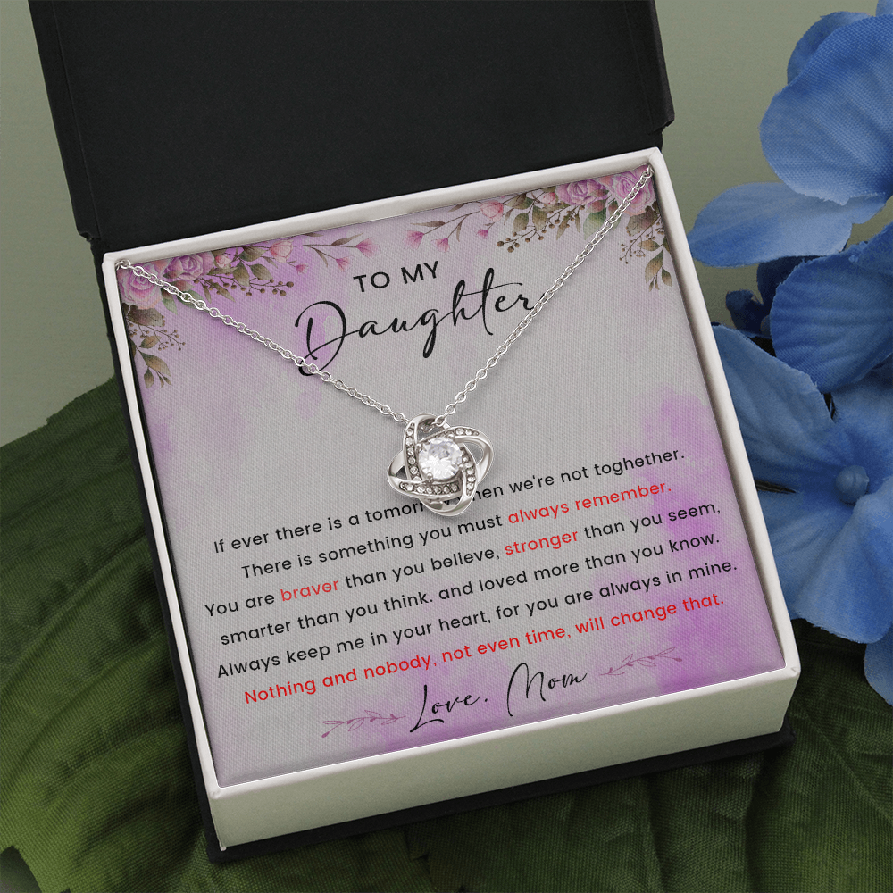 58A To My Daughter Necklace, Love Knot Necklace, Daughter Necklace From Mom