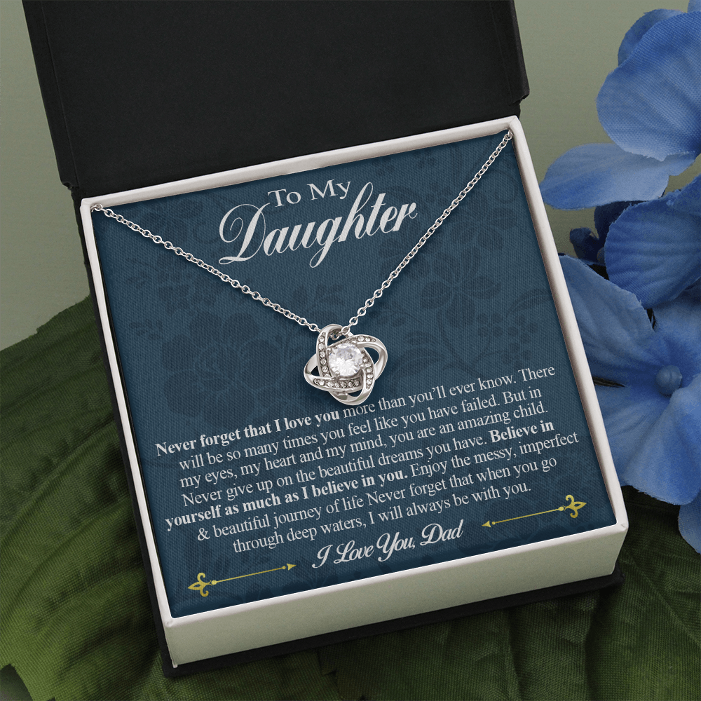 To My Daughter Necklace Christmas Birthday Special Gift From Dad, Father 500