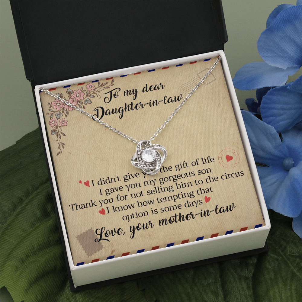 11A Letter To My Daughter-In-Law Necklace, Gift For Daughter In Law from Mother Mom