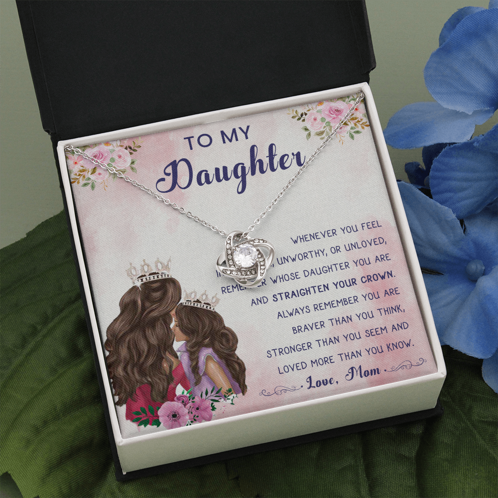 56A To My Daughter Necklace, Gift For Daughter From Mom, Daughter Mother Necklace