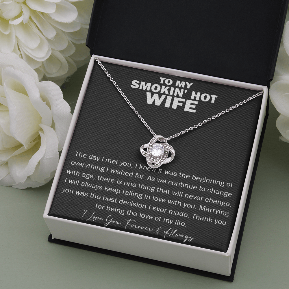 To My Smokin's Hot Wife Necklace, Bonus 446 Necklace Gift For Her, Birthday Gift