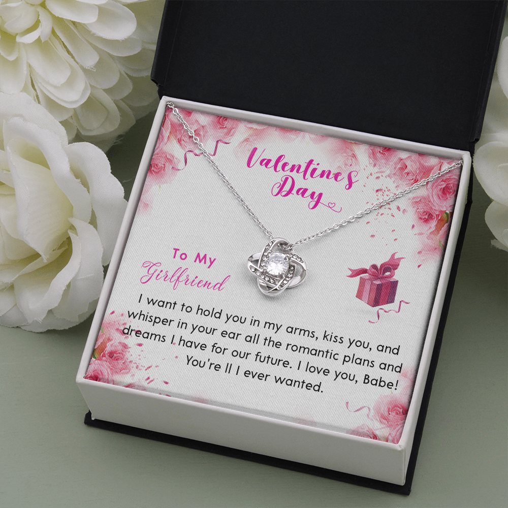 193A - Necklace To my Girlfriend, Future Wife Necklace, Happy Valentine's Day Rose Gift