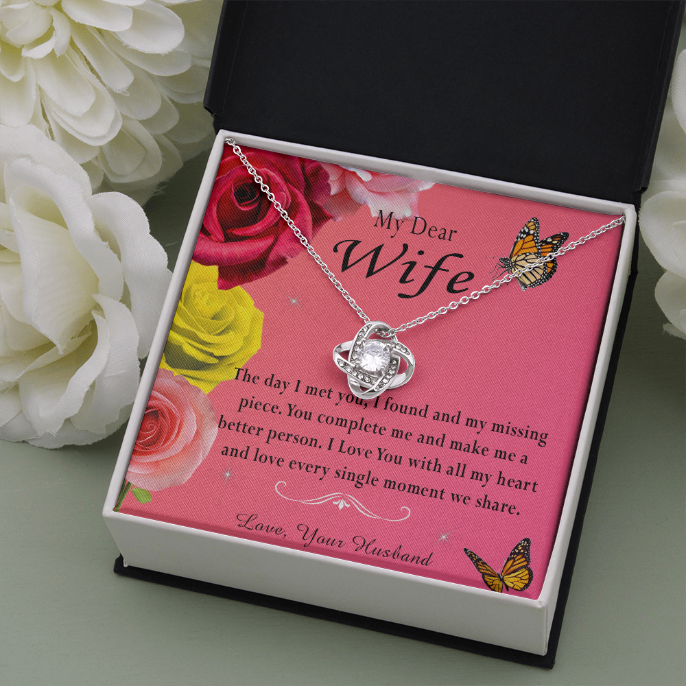 135A Necklace My Dear Wife, Necklace Gift for Wife From Husband, Birthday Gift