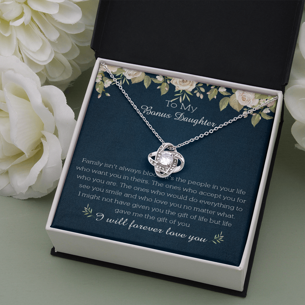 23A To My Bonus Daughter Necklace, I Will Forever Love You, Gift Birthday, Holiday