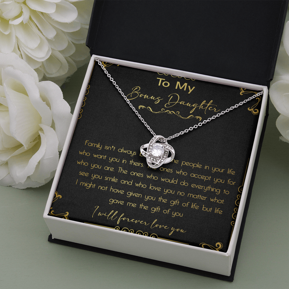 44A To My Bonus Daughter Necklace, Daughter Necklace, Gift Birthday, I Love You