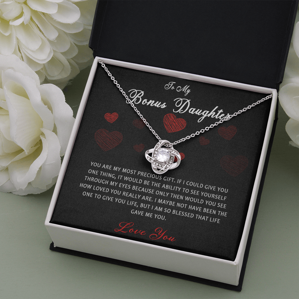 N361A To My Bonus Daughter Necklace, Step Daughter Gift From Stepdad, Stepmom