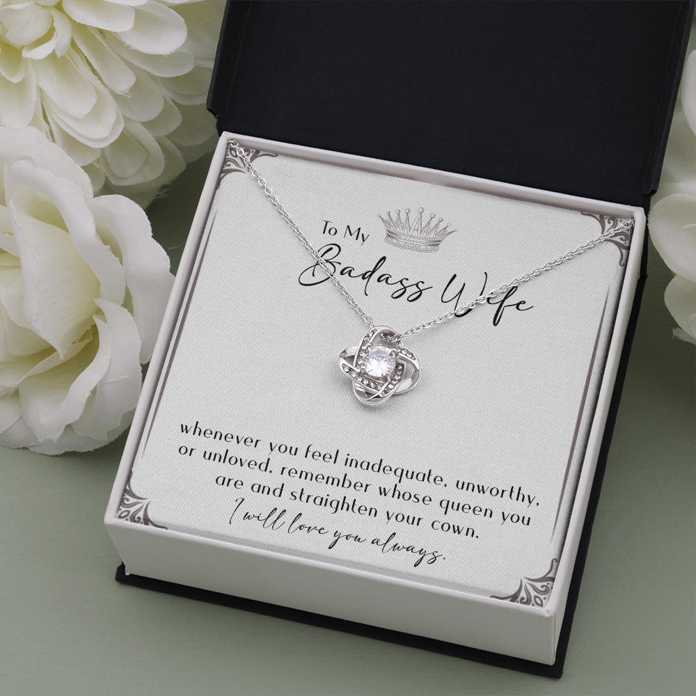 164A Necklace Gift To My Badass Wife, I LOVE YOU Always, Valentine's Day Gift for Her