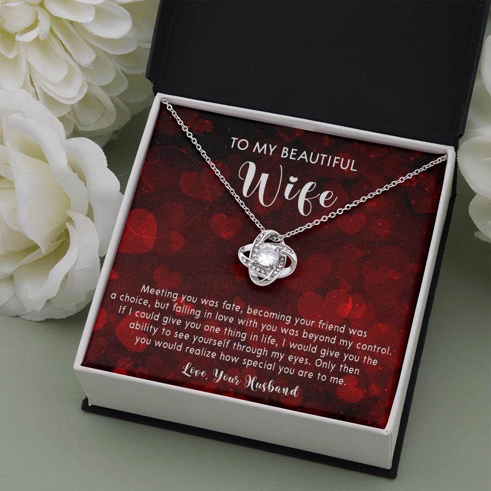 253A Necklace To My Beautiful Wife, Gift for Her From Husband, Couple In Love Gift
