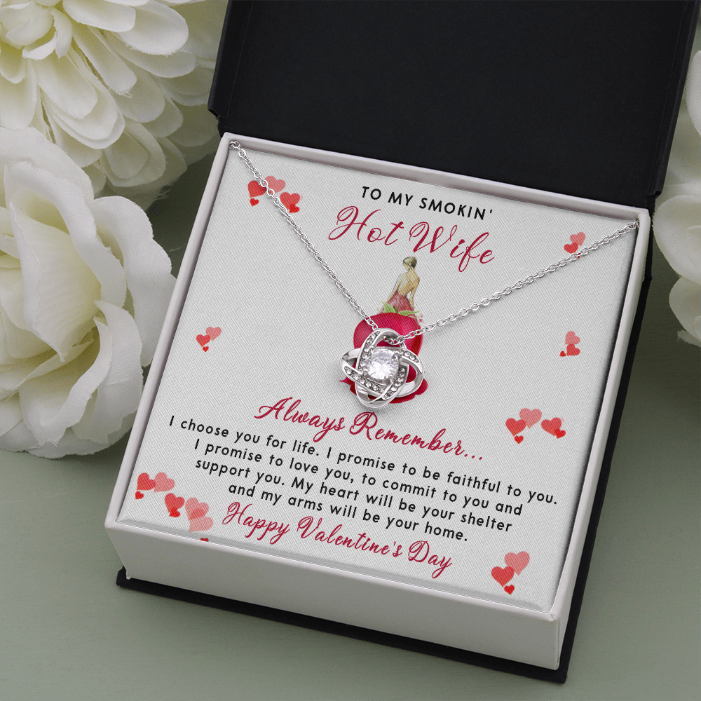 198A - To my Smokin' Hot Wife Necklace, I Love You Valentine's Day Gift from Husband