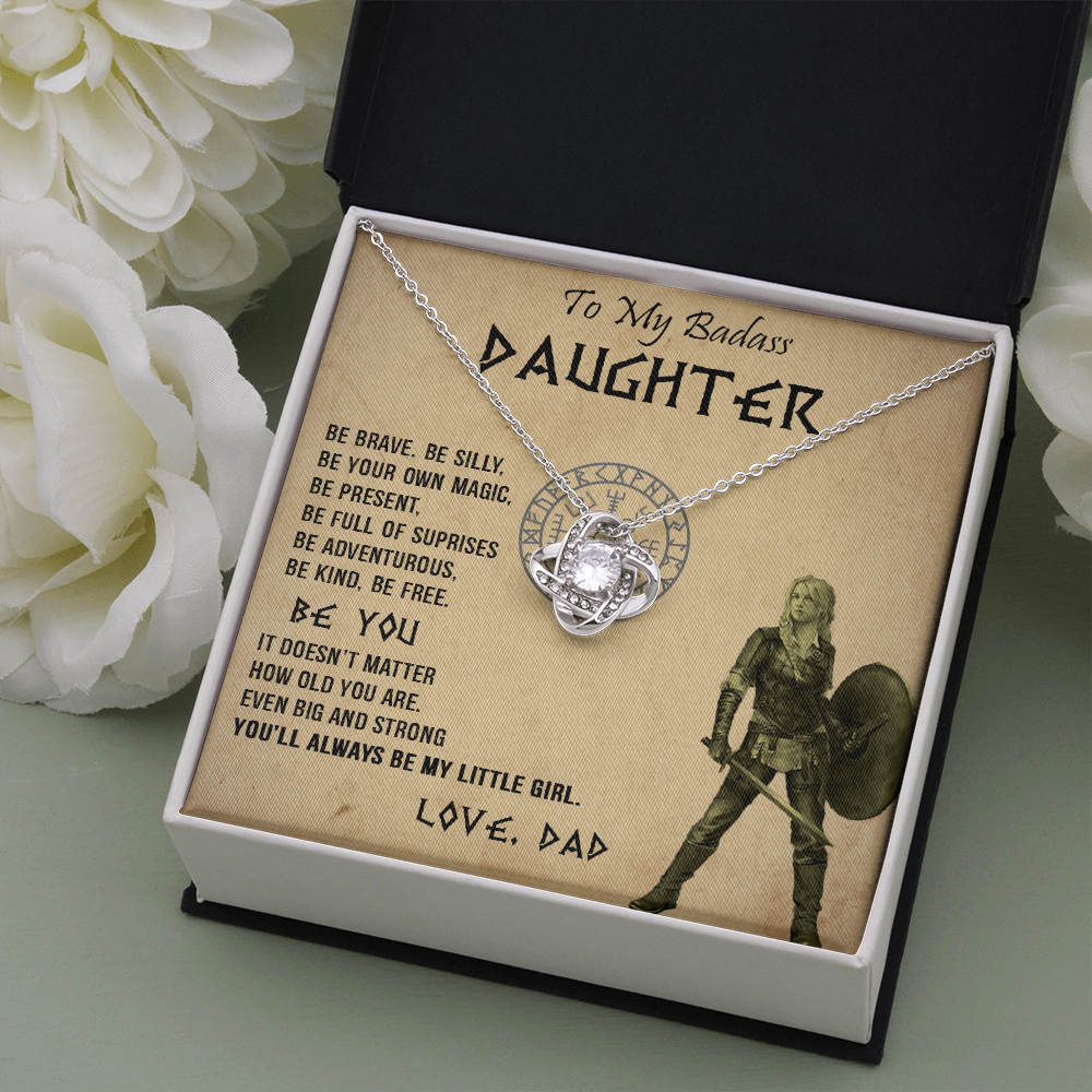 20A Viking Necklace Gift for Badass Daughter, Necklace Gift for Her From Viking Dad