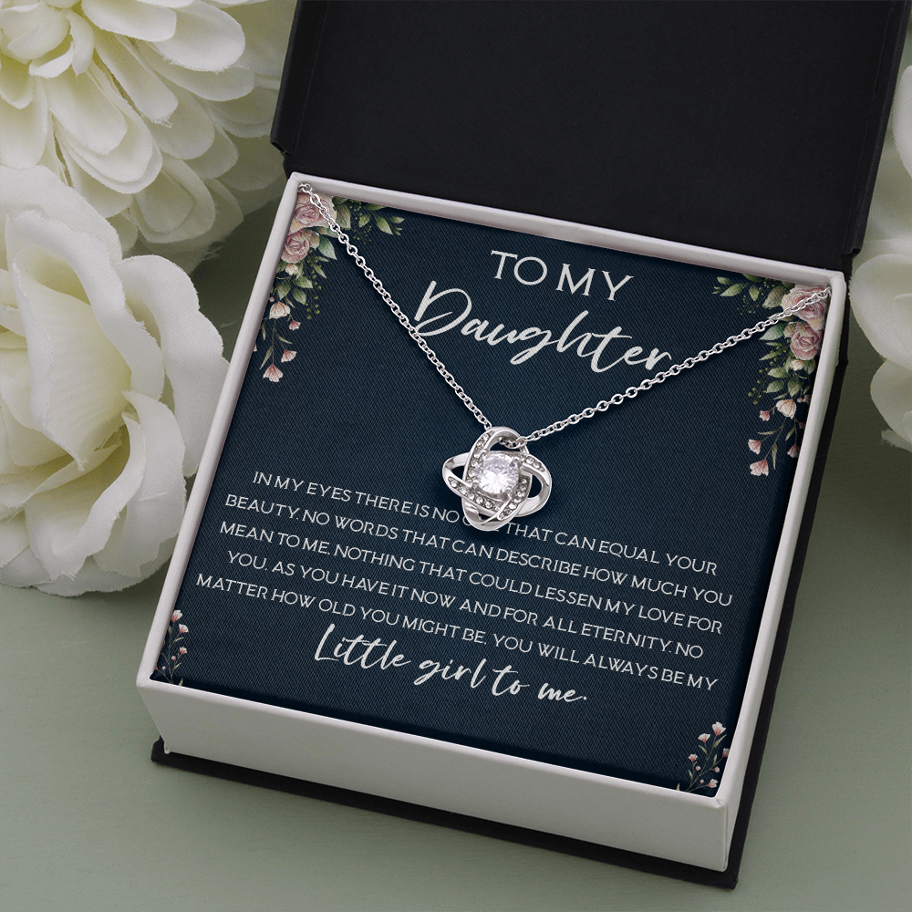35A To My Daughter Necklace Gift Birthday, Little Girl To Me, Necklace Daughter