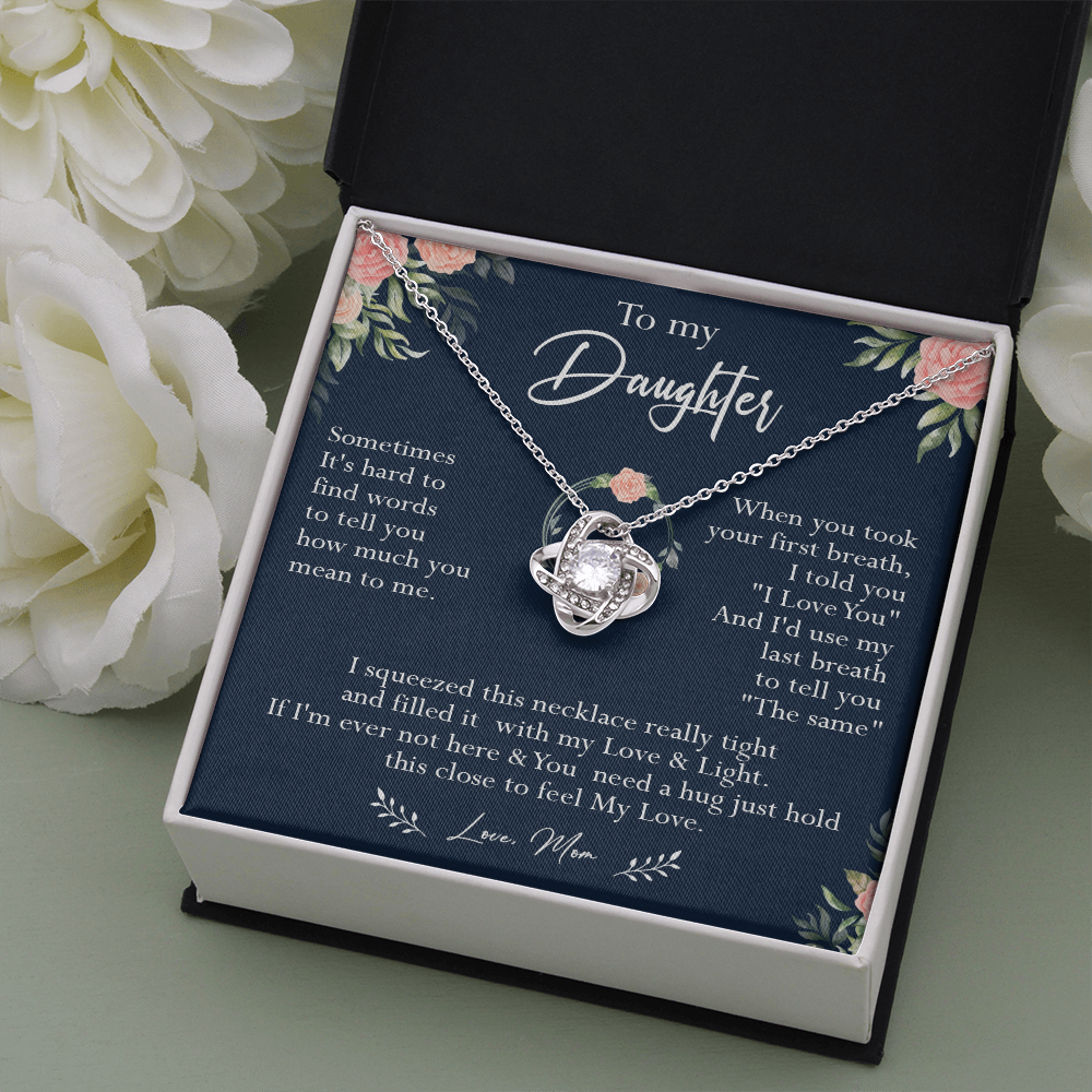 N378A To My Daughter Necklace, Necklace Gift For Daughter From Mom, Birthday Gift