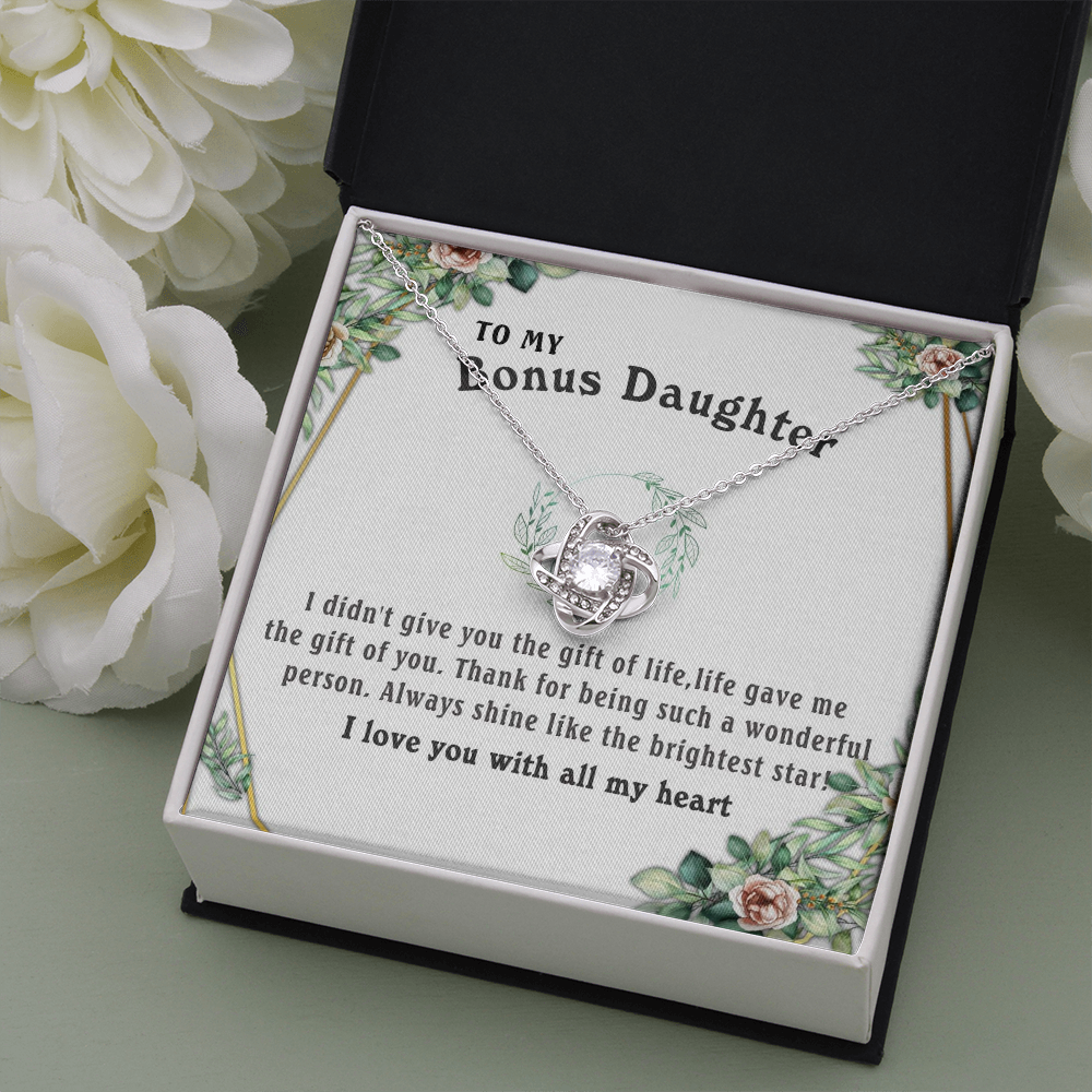 6A To my Bonus Daughter Necklace, Bonus Daughter, Step Daughter Gift, Step Dad Gift