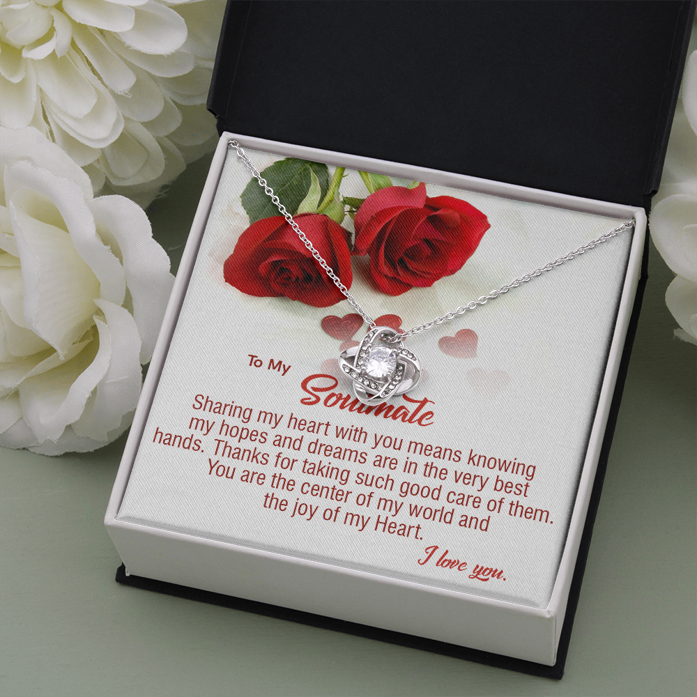 410A To My Soulmate Necklace, Birthday Gifts For Her, Gift For Girlfriend Wife