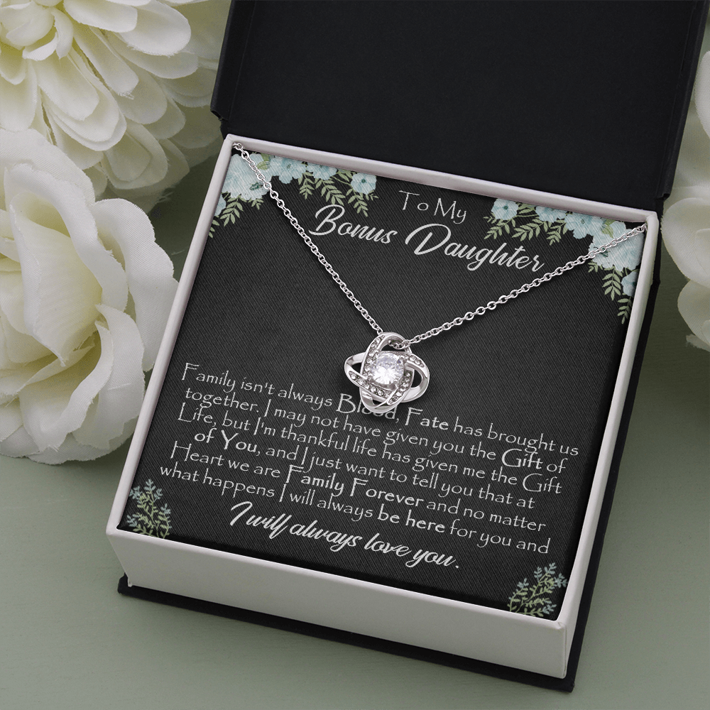 26A To My Bonus Daughter, Gift For Bonus Daughter Necklace, Step Daughter Necklace