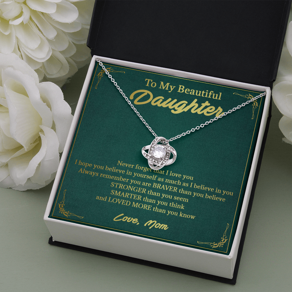 146A Necklace To My Beautiful Daughter, Perfect Gift for Daughter, I Love You More
