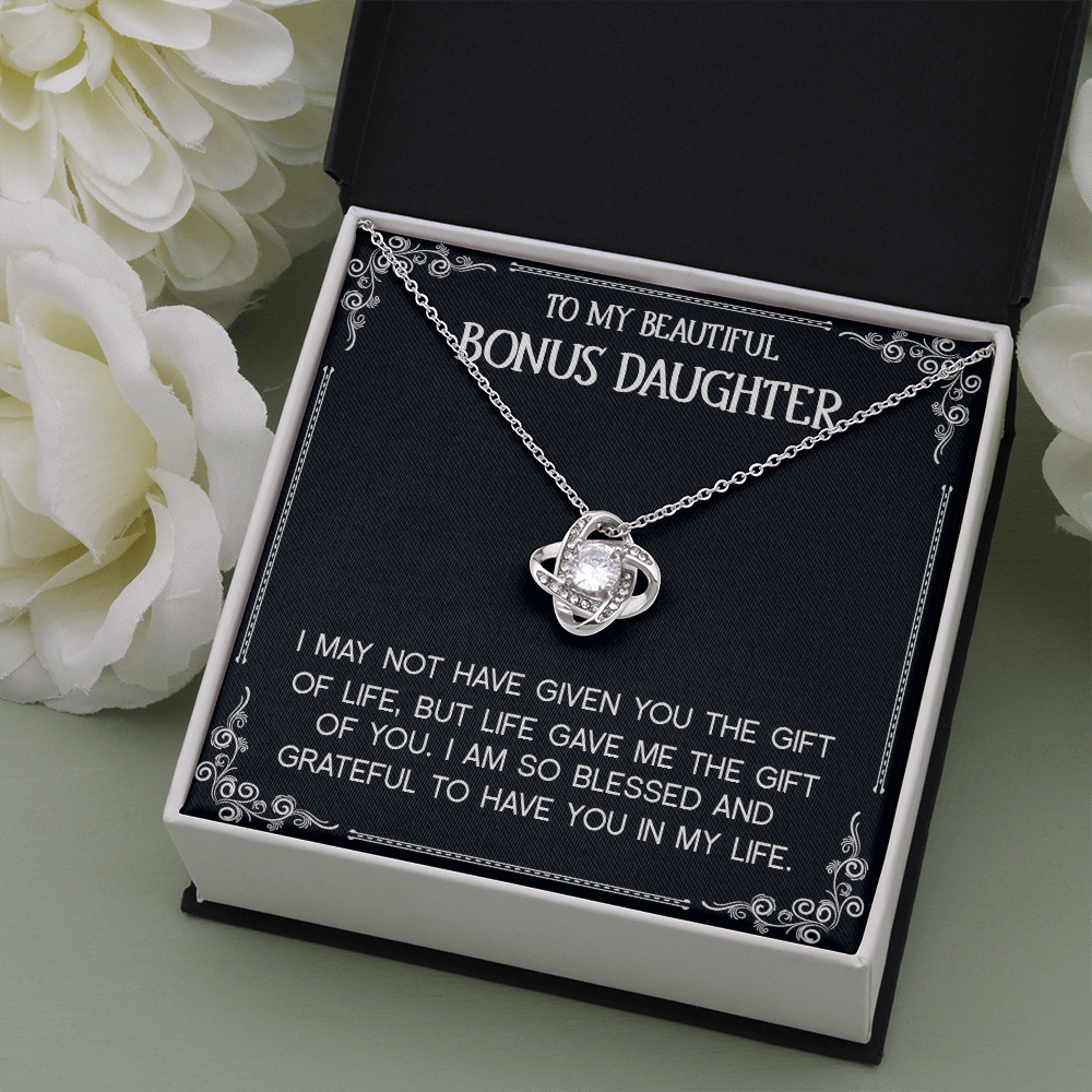 To My Bonus Daughter - Love Knot Necklace 497