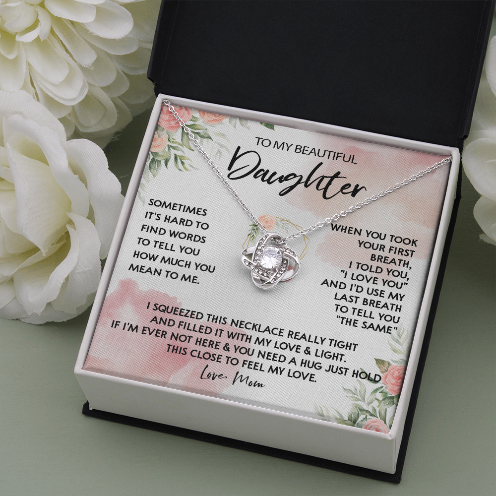 131A Necklace To My Beautiful Daughter, Gift for Daughter from Mom, Birthday Gift