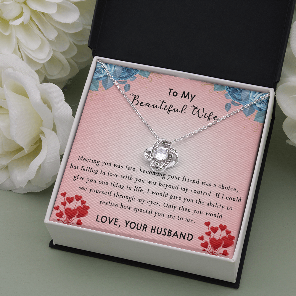 183A Women Necklace To my Beautiful Wife, Valentine Perfect Gift from Husband