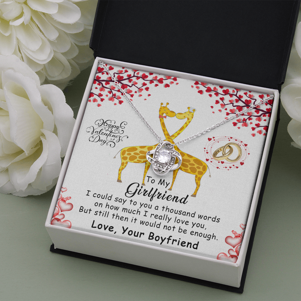 215A - To my Girlfriend, Happy Valentine's Day Gift Necklace for Girlfriend, Couples