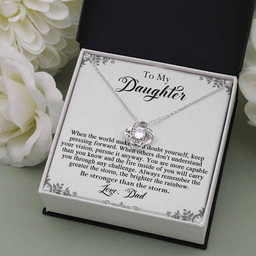 141A To My Daughter Necklace, Perfect Gift for Daughter From Dad, I Love You Daughter