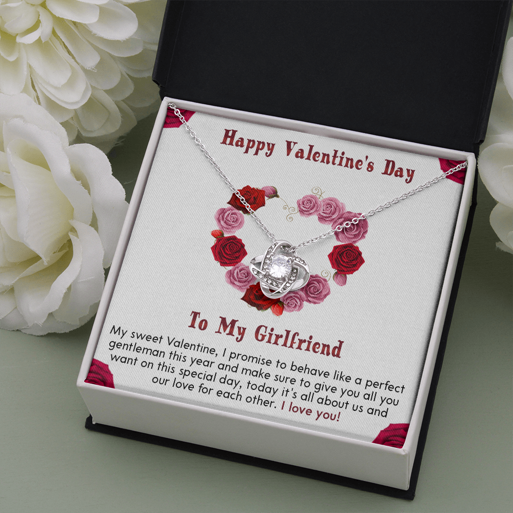 210A - Necklace To my Girlfriend, I LOVE YOU Necklace, Happy Valentine's Day Gift