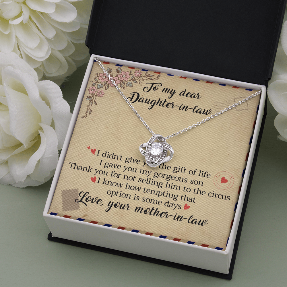 11A Letter To My Daughter-In-Law Necklace, Gift For Daughter In Law from Mother Mom