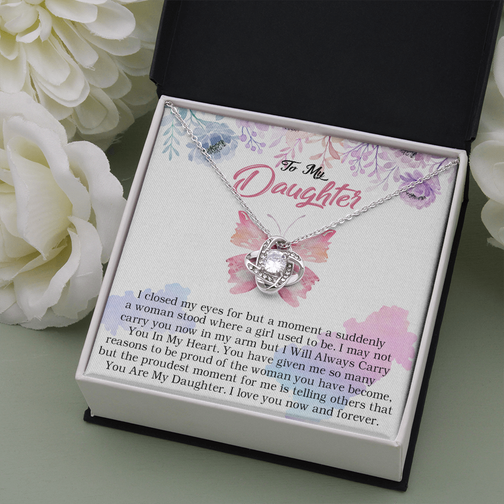 24A Butterfly To My Daughter Necklace, Gift Birthday, Holiday, Daughter Necklace
