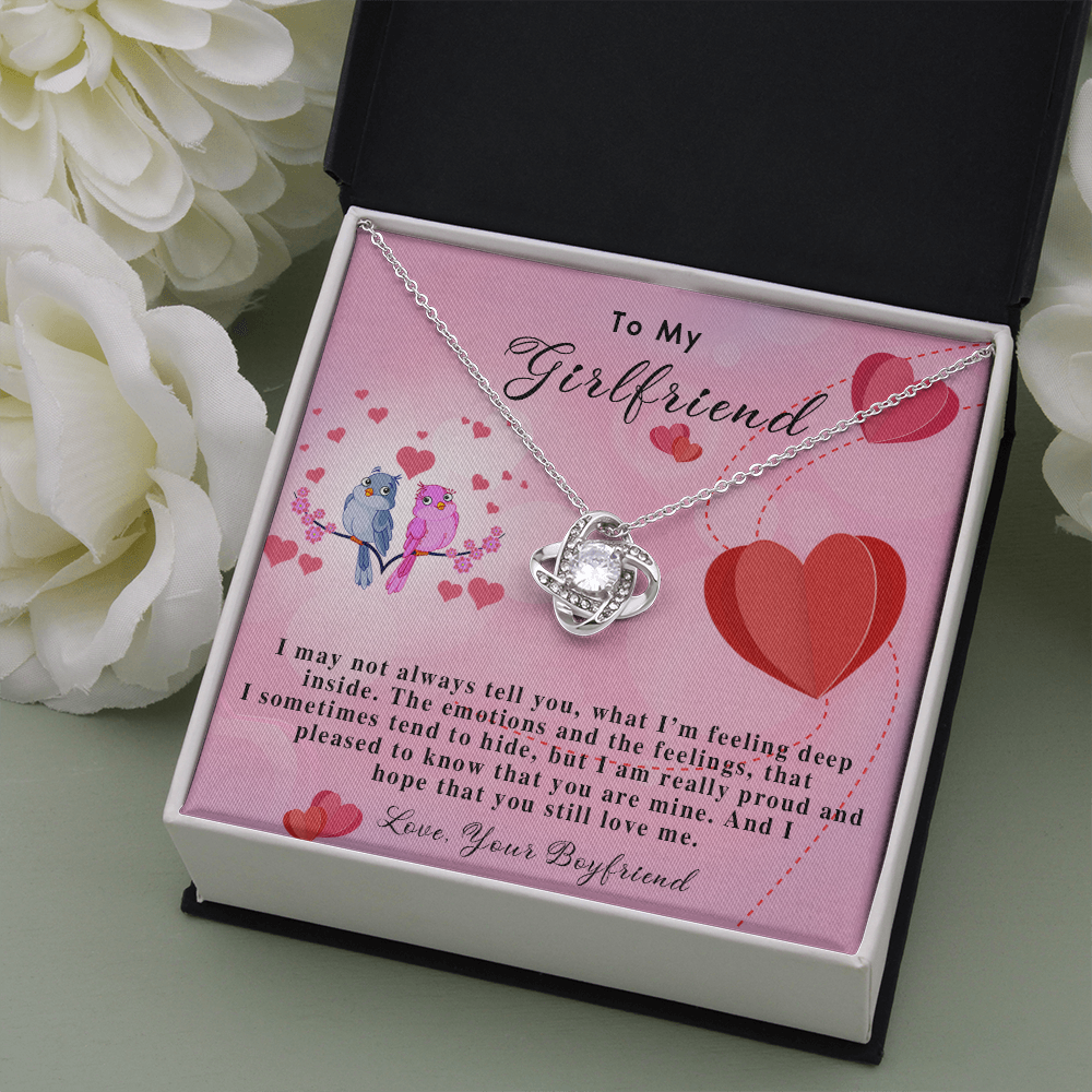 255A Necklace To My Girlfriend, Gift for Her From Boyfriend, Loving Couple Birds Gift