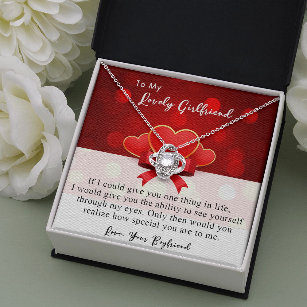 254A Necklace To My Lovely Girlfriend, Gift for Her From Boyfriend, Couple Love Gift