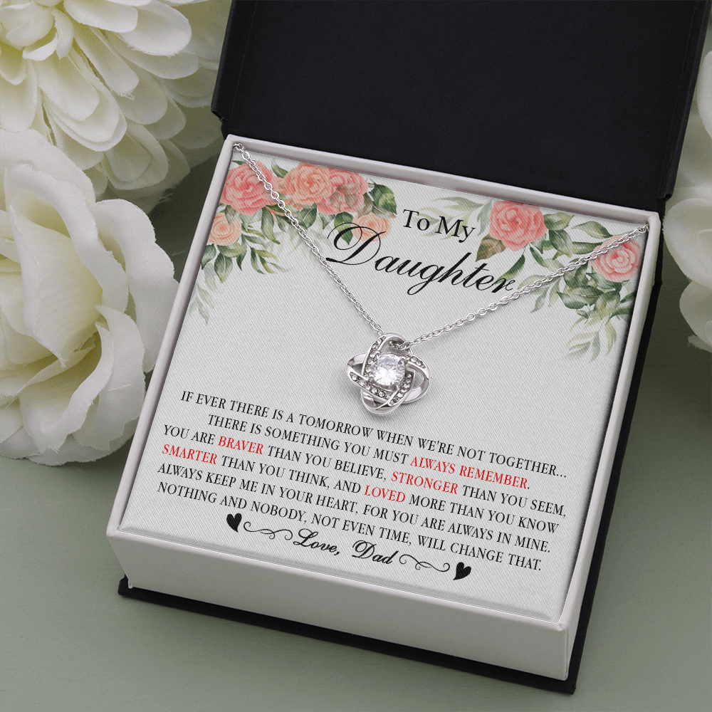 2A Heart Necklace To My Daughter Cute Birthday Gift from Dad for Beautiful Daughter