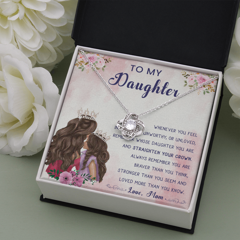 56A To My Daughter Necklace, Gift For Daughter From Mom, Daughter Mother Necklace